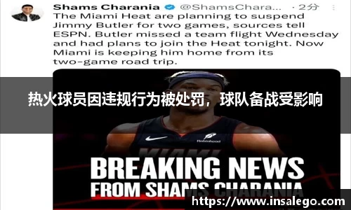 热火球员因违规行为被处罚，球队备战受影响